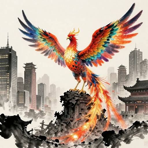 Regal Phoenix Rising Between Eras