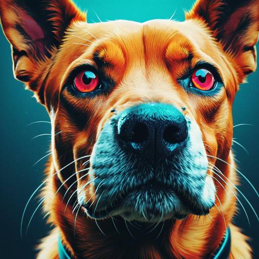 Vibrant 3D Dog Nose Artwork