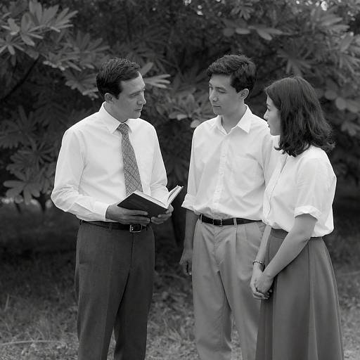 Outdoor Black-and-White Portrait of Three