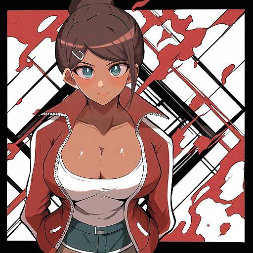Illustration of Asahina aoi, danganronpa (series) in the style of Jiroo