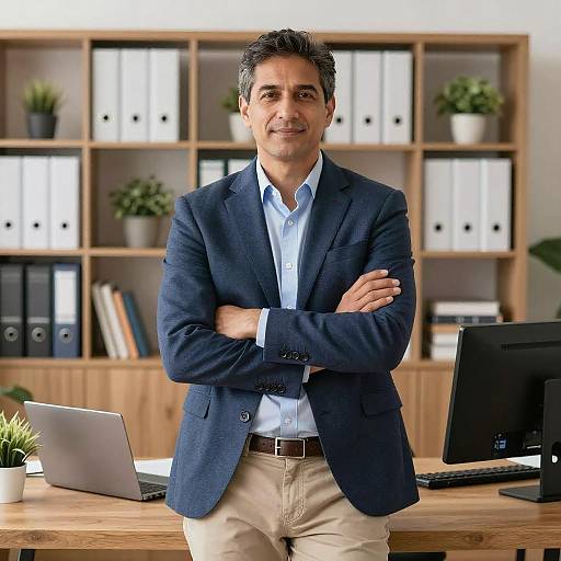 Professional Man in Modern Office Setting