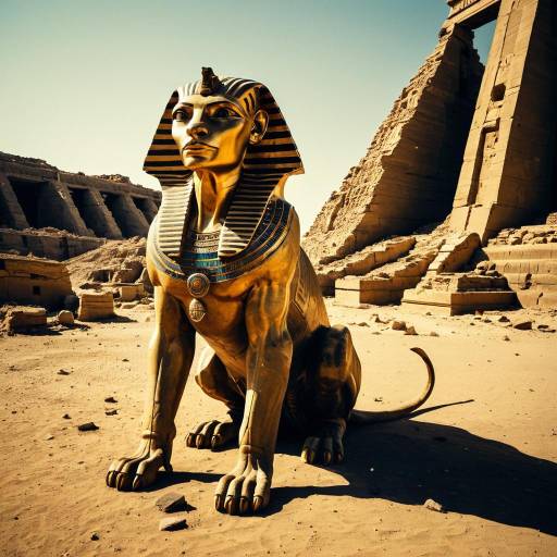 Majestic Sphinx Encounter in the Desert