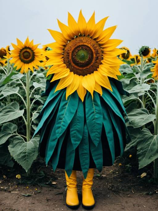 Whimsical Sunflower Costume Cosplay Photo