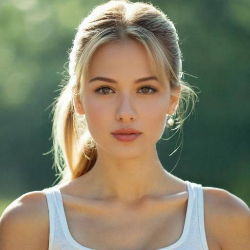 Blonde Woman in White Tank Top