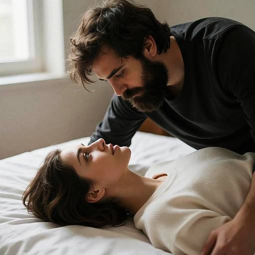 Intimate Moment Between Two Figures