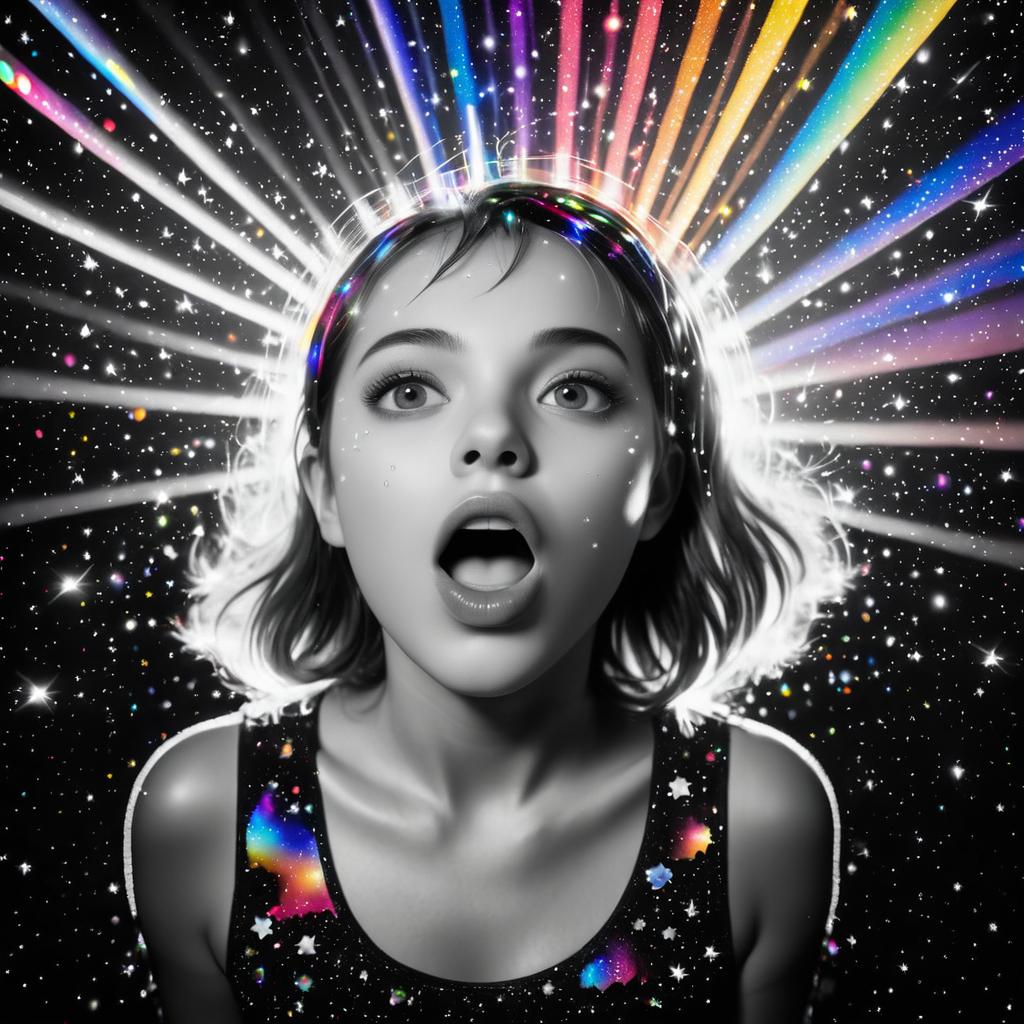 Vivid Galaxy Dreams in a Child's Eyes