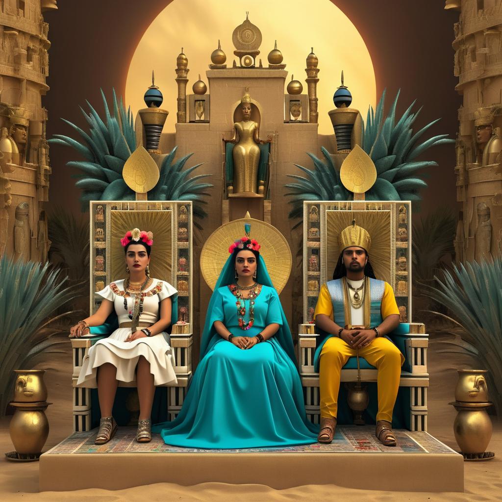 Surreal Thrones of Isis and Osiris