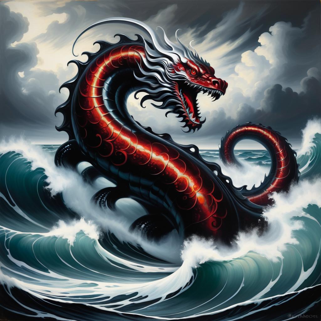 Baroque Sea Monster in Bold Colors