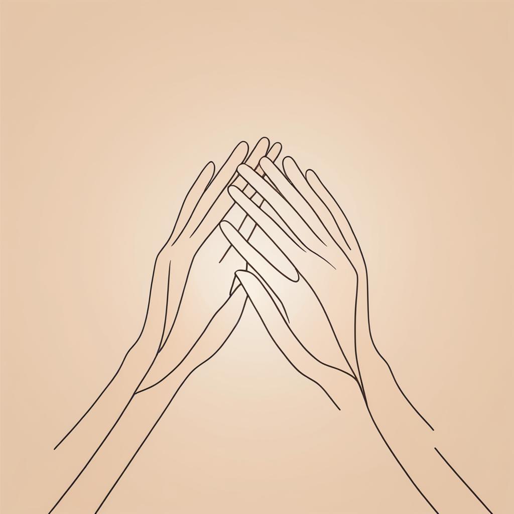 Elegant Minimalist Line Art of Hands