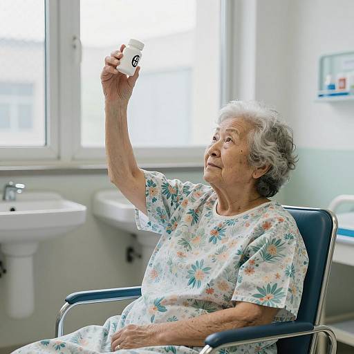 Elderly Woman in Hospital Setting