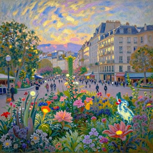 Impressionist Bug's-Eye Urban Garden