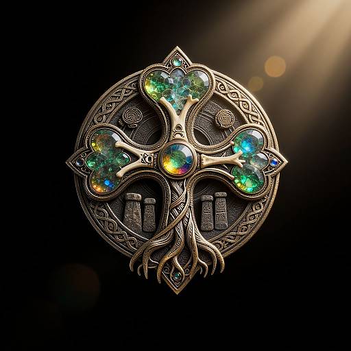 Ancient Celtic Gemstone Logo Design