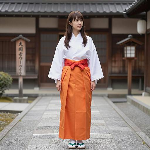 Elegant Japanese Woman in Traditional Attire