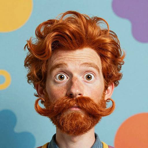 Whimsical Redhead Caricature Art