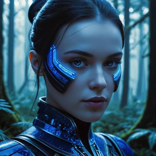 Enchanting Close-Up of a Female Android