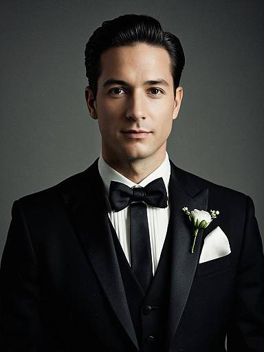 Man in Wedding Tuxedo Portrait