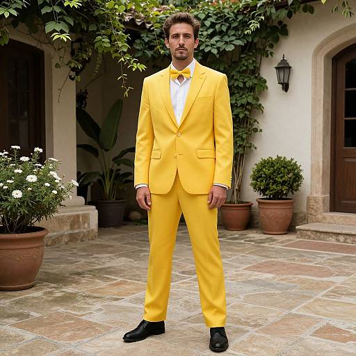 Man in Yellow Suit Party Costume