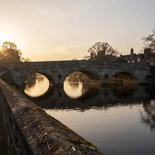 Historic Stone Bridge at Sunset