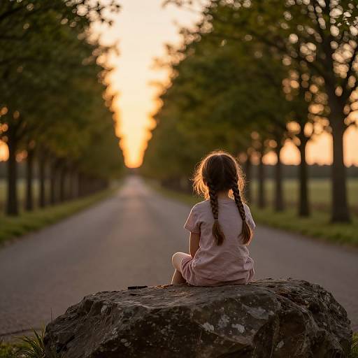 Thrilling Sunset with Braided Girl