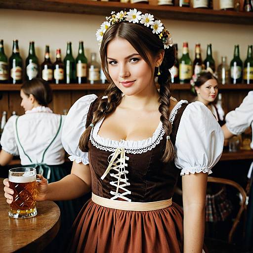 Elegant Solo Girl at Oktoberfest