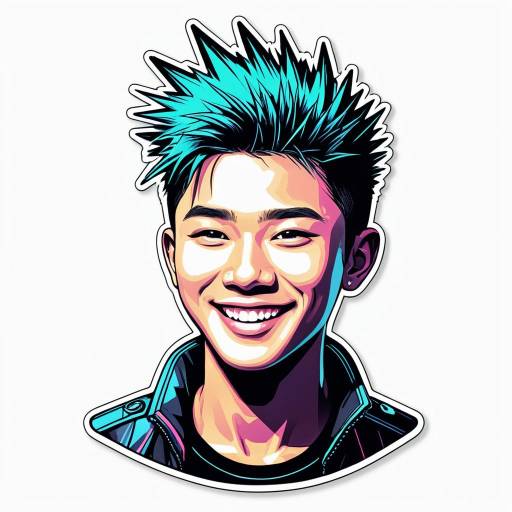 Cyberpunk Teen Boy Sticker
