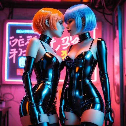 Women in Futuristic Latex Outfits