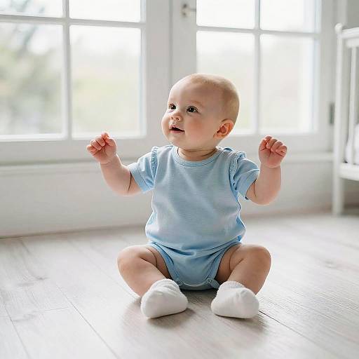 Serene Baby Boy in Airy Nursery