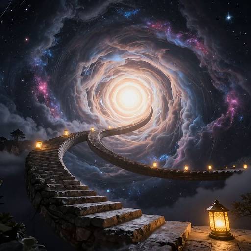 Cosmic Spiral Staircase to Radiant Light