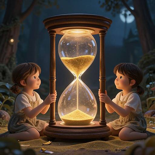 Luminous Hourglass of Timeless Wonder