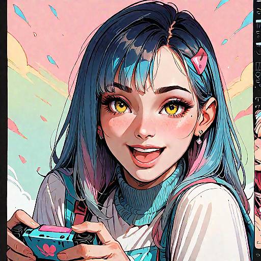 Girls Enjoying Video Games Together