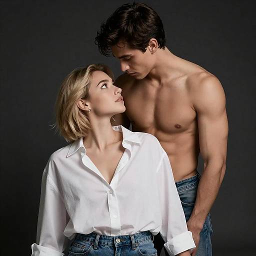 Intimate Portrait of a Muscular Couple