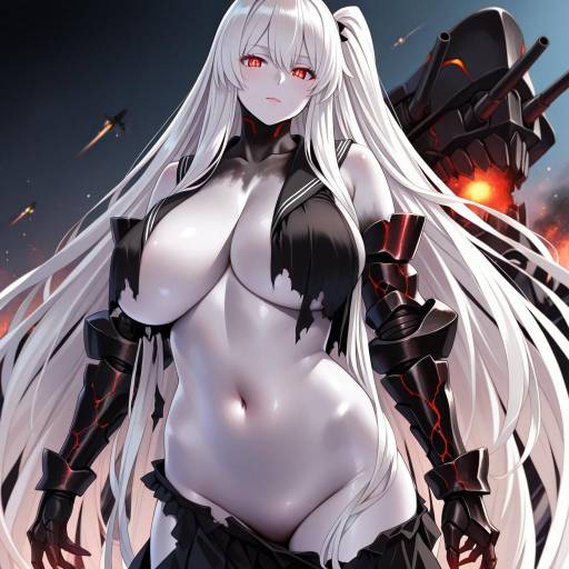 Illustration of Aircraft carrier princess, kantai collection in the style of Hayama kazusa