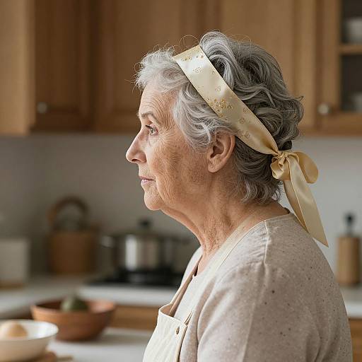 Retro Grandmother Mascot Head