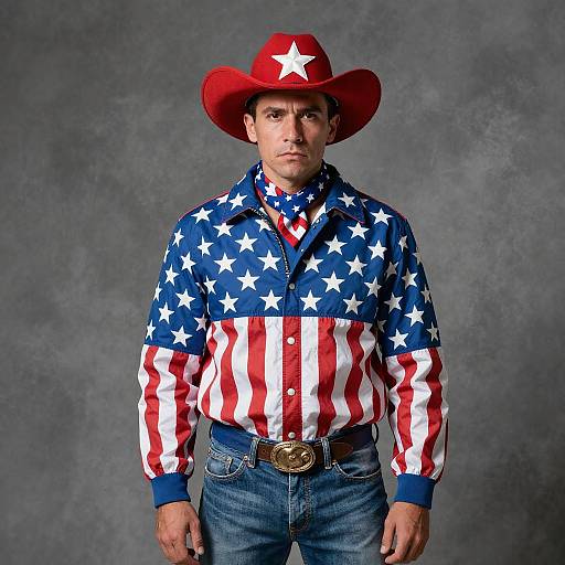 Patriotic Cowboy Portrait