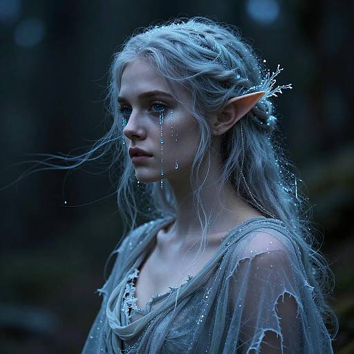 Fantasy Portrait of a Banshee with Icy Tears