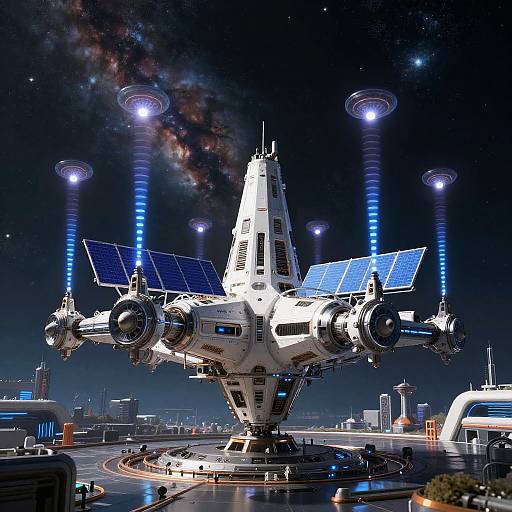 Futuristic Deep Space Relay Station