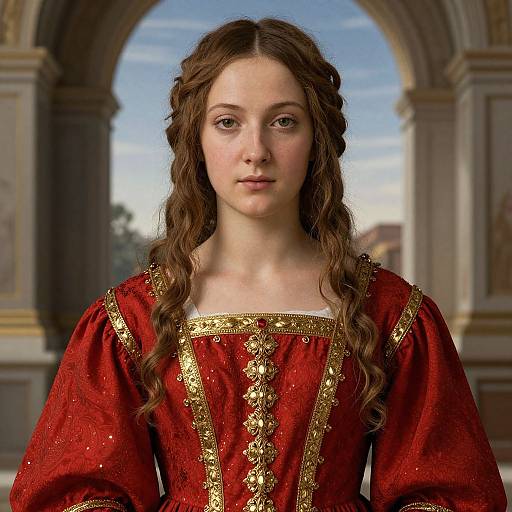 Renaissance Style Portrait in Red