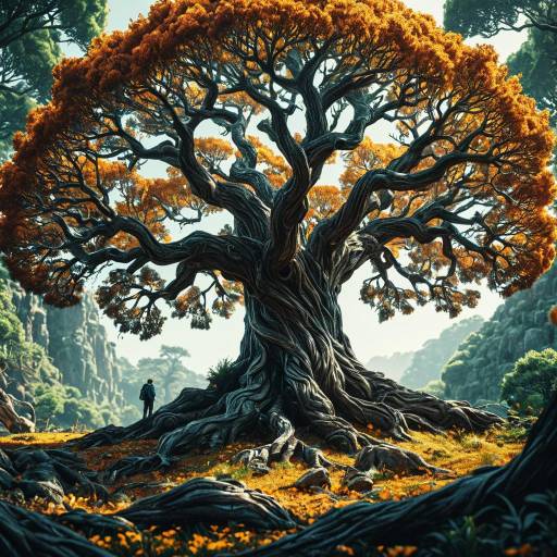 Giant Tree of Life in Scenic Landscape