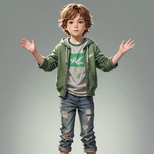 Freckled Boy with Open Palms Pose Freckled Boy with Open Palms Pose