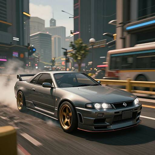 Ultra Realistic Cyberpunk Nissan Skyline