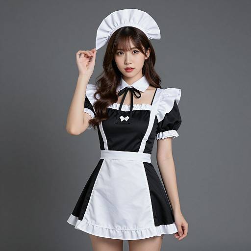 Witch Nurse Costume in Black and White