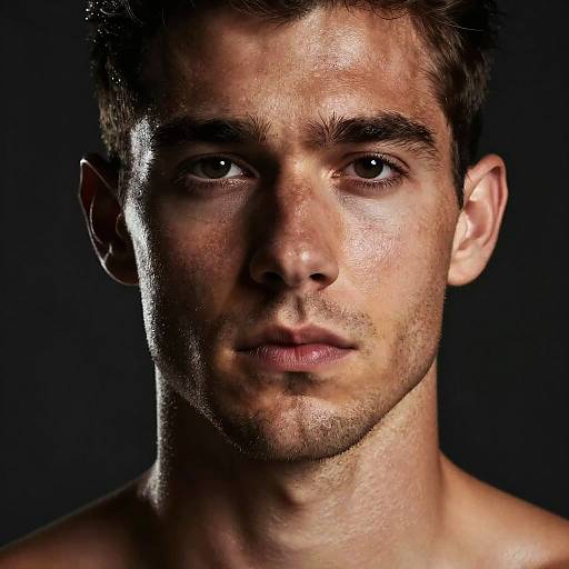 Photorealistic Male in Dramatic Darkness