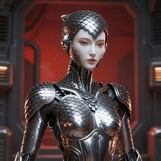 Obsidian Cyber Sentinel Digital Art