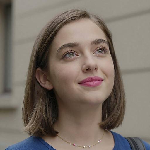Radiant Young Woman with Light Brown Hair