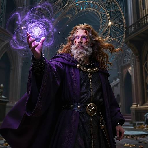 Wise Ginger Mage Casting Spell