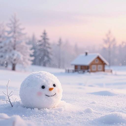 Cozy Winter Snowfall Scene