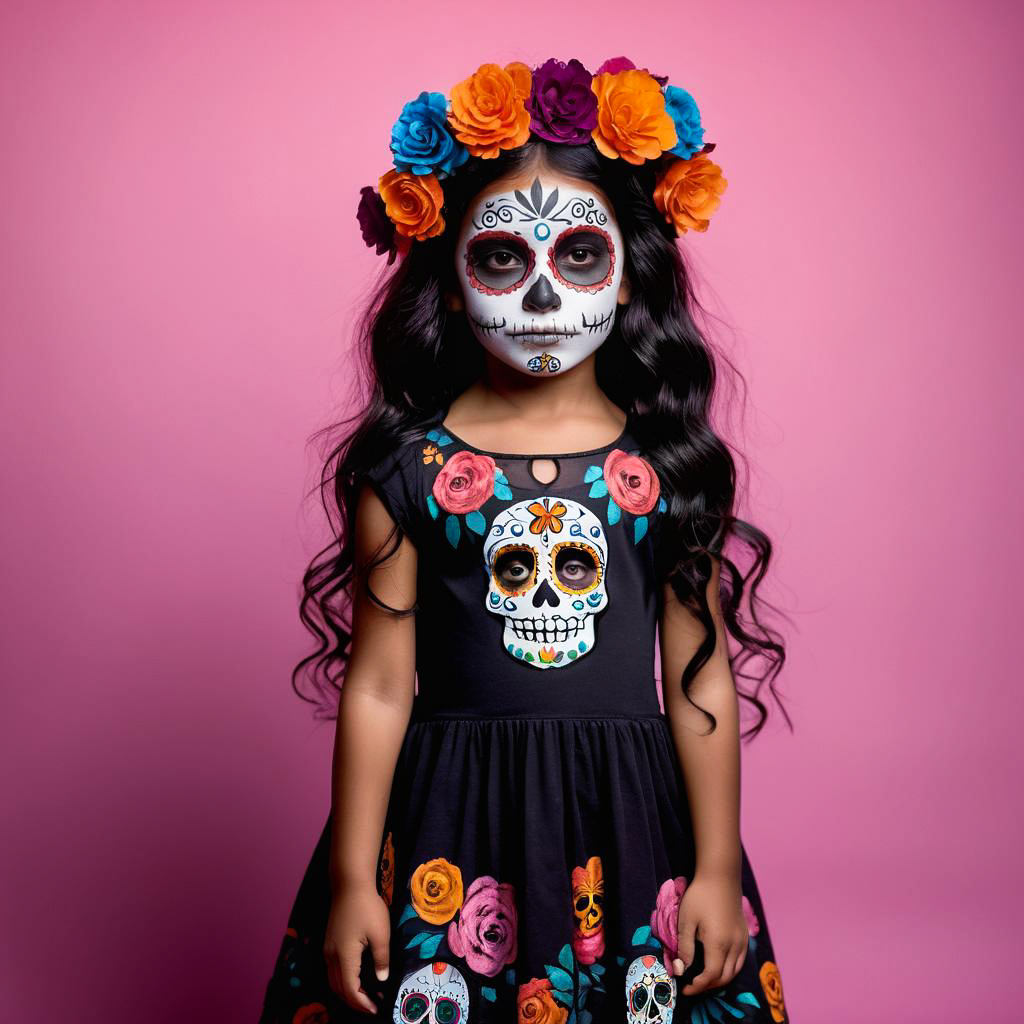 Vibrant Day of the Dead Portrait