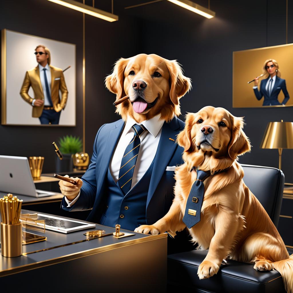 Corporate Golden Retriever in Style