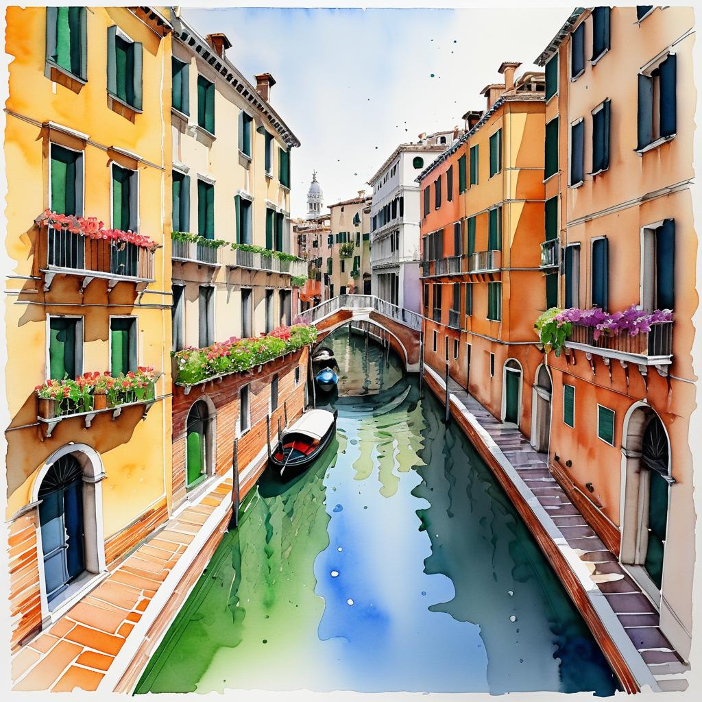 Vibrant Venice: A Wet-in-Wet Landscape