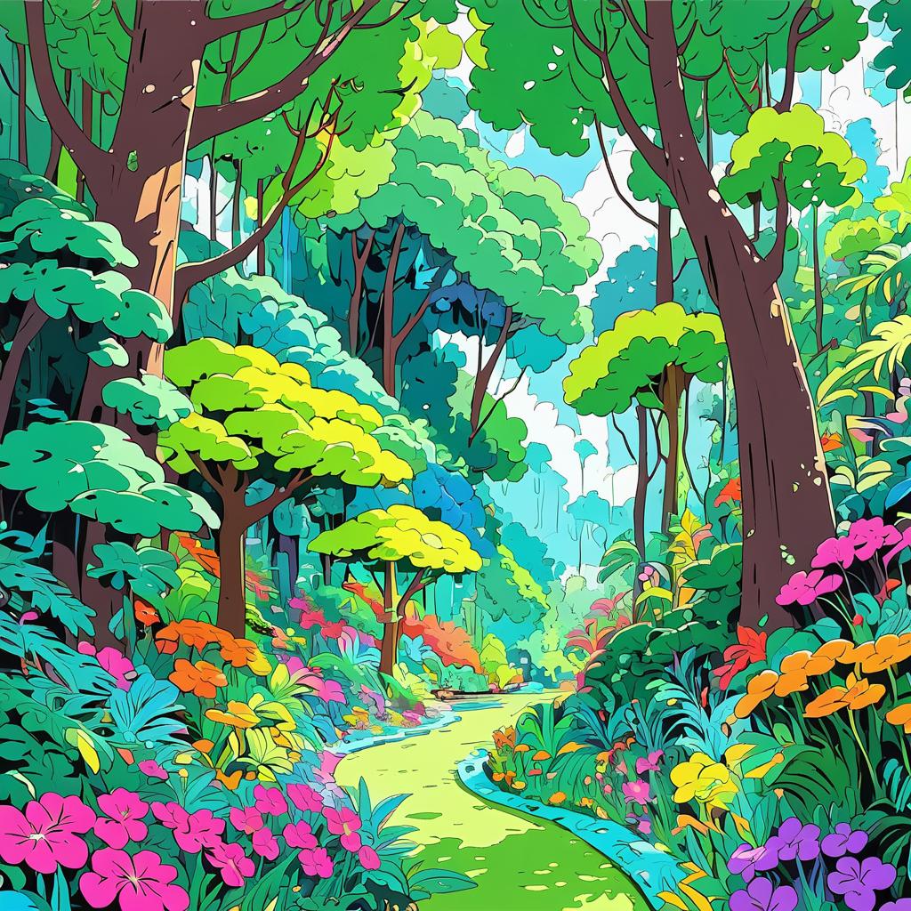 Vibrant Toon Rendering of Hidden Grotto